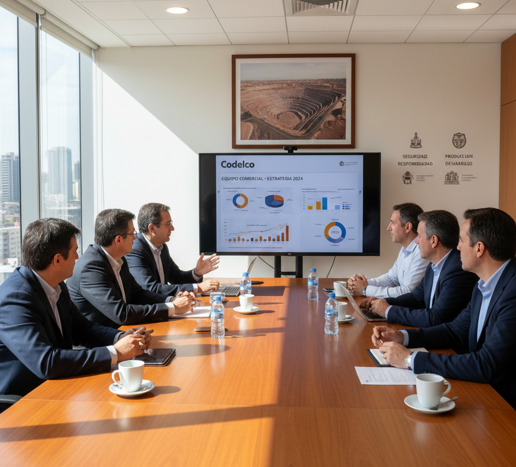 Reunión de trabajo equipo comercial Codelco
